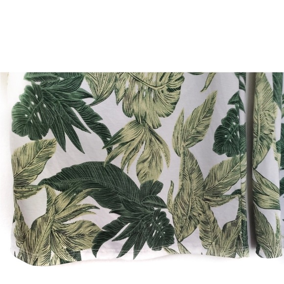 Vin Vin | Palm Leaf Print Tie Waist Wide Leg Resort Pants With Pockets Vacation - Picture 6 of 7